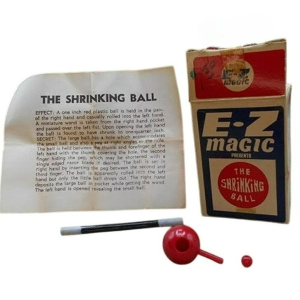 Vintage E-Z Magic The Shrinking Ball Trick Complete Original Box D. Robbins